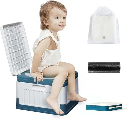 Foldable Potty, Portable Potty Seat for Toddler in Travel，Kids Boys&Girls Training Toilet Seat, in Urgent Toilet, Moblie Toilet in Car, for Camping, Outdoor, Indoor in Saudi Arabia