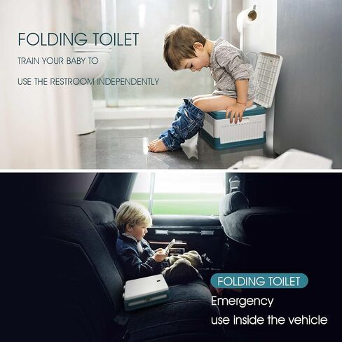 Foldable Potty, Portable Potty Seat for Toddler in Travel，Kids Boys&Girls Training Toilet Seat, in Urgent Toilet, Moblie Toilet in Car, for Camping, Outdoor, Indoor in Saudi Arabia