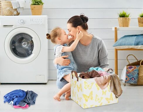 DDBASKET سلة الفراشة سلة هدية فارغة سلة طفلة سلة تخزين الأطفال لطيف لعبة منظم صندوق صندوق مستطيل ديكور غرفة نوم للكتب (الفراشة الذهبية) in Kuwait