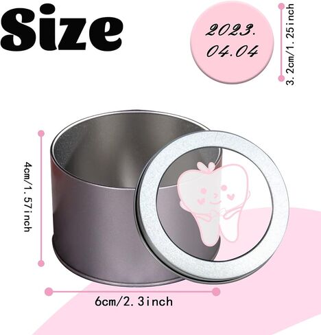 Baby Tooth Box, Tooth Holders for Kids Keepsake, Metal Baby Tooth Box for Lost Teeth, First Tooth Fairy Box Gift for Storage & Presentation in Saudi Arabia
