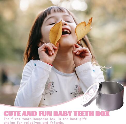 Baby Tooth Box, Tooth Holders for Kids Keepsake, Metal Baby Tooth Box for Lost Teeth, First Tooth Fairy Box Gift for Storage & Presentation in Saudi Arabia