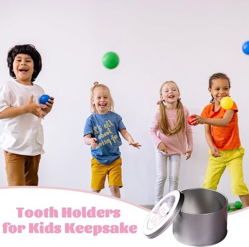 Baby Tooth Box, Tooth Holders for Kids Keepsake, Metal Baby Tooth Box for Lost Teeth, First Tooth Fairy Box Gift for Storage & Presentation in Saudi Arabia