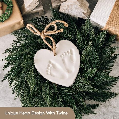 Baby Handprint and Footprint Kit Ornament Makers for Baby Girl Gifts & Baby Boy Gifts, Unique, Memory Art Personalized Baby Gifts for Baby Registry, Keepsake Box Nursery Decor in Kuwait