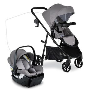 Britax Willow Brook S+ Baby Travel System, Infant Car Seat and Stroller Combo with Alpine Base, ClickTight Technology, SafeWash Insert and Cover, Glacier Onyx in Kuwait