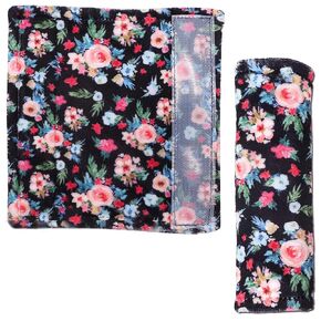 Baby Car Seat Belt Covers for Boys and Girls, Car Seat Straps Shoulder Pads, Soft Car Seat Neck Cover, Minky Seat Belt Protectors for Car Seats, Floral Stroller Strap Cover for Baby Kids