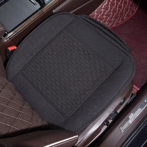 Linen Car Seat Covers Front Seat Only,Cooling Bottom Cars Seat Covers,Universal Car Seat Cushion Pad,Car Seat Protector Breathable[Beige] in Saudi Arabia