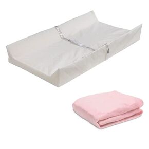 Delta Children Contoured Changing Pad with Plush Cover, Grey