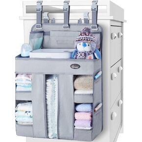 XL Hanging Diaper Caddy Organizer –Sturdy and Durable Baby Organizer – Diaper Stacker for Changing Table, Crib, Playard or Wall & Nursery Organization in Kuwait