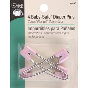 Dritz 46-67 Diaper Pins Pins, Baby Safe, Brights, (4-Count)