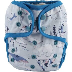 Baby Diaper Cover Nappy One Size 8lbs to 36lbs (Bear Ice)