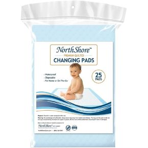 NorthShore Premium, 17 x 24, 8 oz, Baby Changing Pads, Small, Case/100 (4/25s) in Kuwait