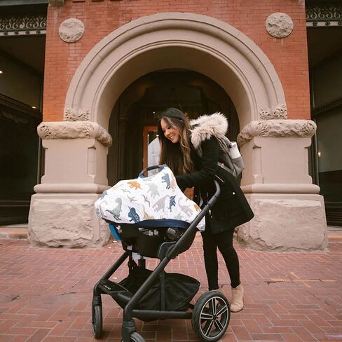 Little Unicorn Baby Car Seat Canopy | Soft & Breathable Muslin Fabric | Magnetic Closure Cover & Universal Fit | for Protection & Privacy | Nursing Cover (Porpoise) in Saudi Arabia