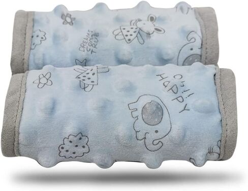 DODO NICI car seat Strap Cover for Baby, seat Belt Cover Cushion, Belt Pads fit Baby Carrier/Pushchair/Stroller, Cozy Peace Dotted Minky, Blue in Saudi Arabia