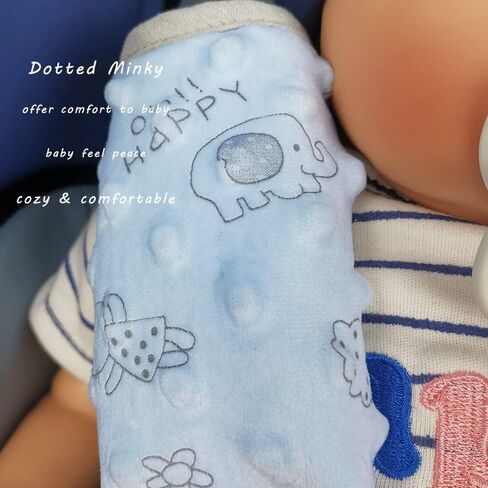 DODO NICI car seat Strap Cover for Baby, seat Belt Cover Cushion, Belt Pads fit Baby Carrier/Pushchair/Stroller, Cozy Peace Dotted Minky, Blue in Saudi Arabia