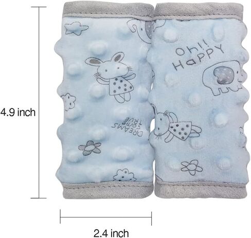 DODO NICI car seat Strap Cover for Baby, seat Belt Cover Cushion, Belt Pads fit Baby Carrier/Pushchair/Stroller, Cozy Peace Dotted Minky, Blue in Saudi Arabia