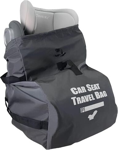 Car Seat Travel Bag for Air Travel - Profaster Airplane Carseat Gate Check Bag Backpack, Fold with Attached Carry Bag, Gray in Saudi Arabia