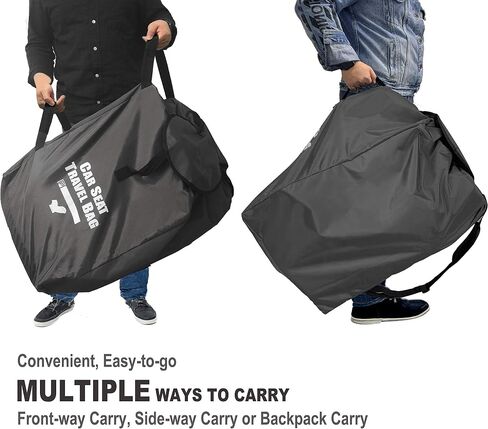 Car Seat Travel Bag for Air Travel - Profaster Airplane Carseat Gate Check Bag Backpack, Fold with Attached Carry Bag, Gray in Saudi Arabia