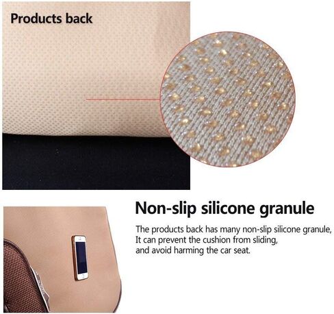 Linen Car Seat Covers Front Seat Only,Cooling Bottom Cars Seat Covers,Universal Car Seat Cushion Pad,Car Seat Protector Breathable[Beige] in Kuwait