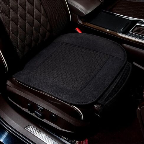 Linen Car Seat Covers Front Seat Only,Cooling Bottom Cars Seat Covers,Universal Car Seat Cushion Pad,Car Seat Protector Breathable[Beige] in Saudi Arabia