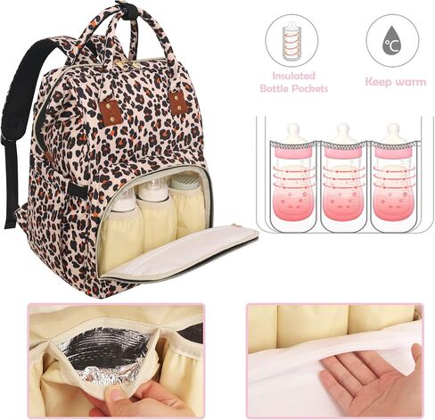 Femuar Diaper Bag Backpack Multifunction Maternity Nappy Baby Bag for Girls & Boys Large Capacity Travel Diaper Bags Dark Black in Saudi Arabia