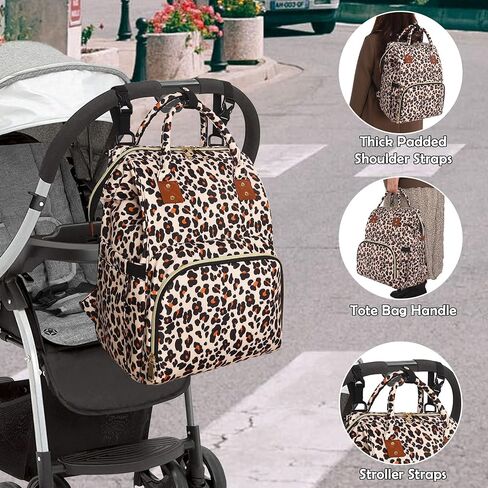 Femuar Diaper Bag Backpack Multifunction Maternity Nappy Baby Bag for Girls & Boys Large Capacity Travel Diaper Bags Dark Black in Saudi Arabia