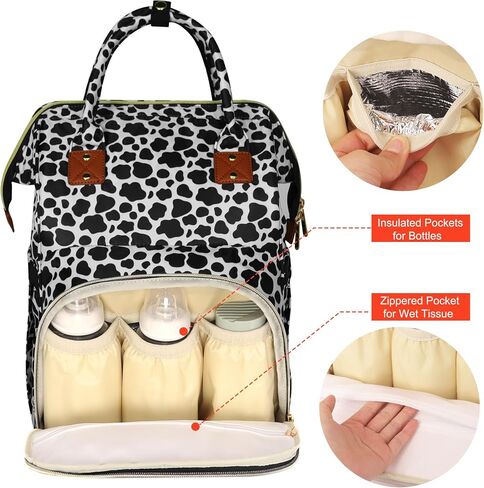 Diaper Bag Backpack Multi-Function Baby Bag With Large Capacity and Insulated Pockets Diaper Backpack Organizer Bag for Mom/Dad, Black in Kuwait