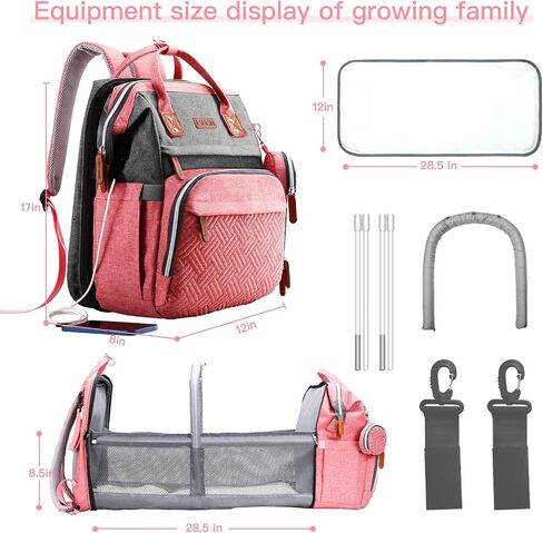 ISMGN Diaper Bag Backpack with Changing Station, Baby Bag for Mom, Grey | Baby Diaper Bag, Large Diaper Bag Backpack, Baby Bags for Boys Girls, Mens Diaper Bag, Diaper Backpack for Women in Saudi Arabia