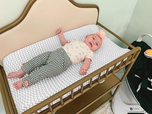 Changing Pad Cover – Premium Baby Changing Pad Covers 4 Pack – Boy or Girl Changing Pad Cover – Pure Cotton Machine Washable Grey and White Changing Table Cover – Diaper Changing Pad Cover Sheets in Saudi Arabia