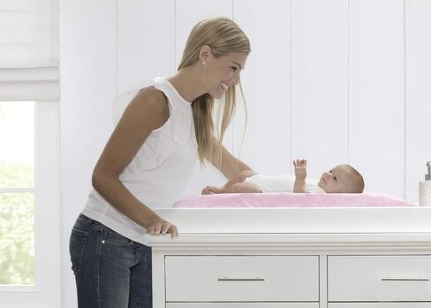 Delta Children Contoured Changing Pad with Plush Cover, Grey in Saudi Arabia