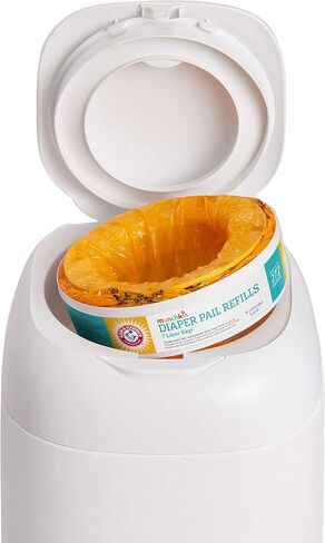 Munchkin Refill Set for STEP and PAIL Diaper Pails - Includes 8 Arm & Hammer Refill Rings and 3 PUCK Baking Soda Cartridges in Saudi Arabia