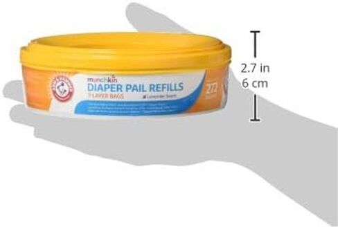 Munchkin Refill Set for STEP and PAIL Diaper Pails - Includes 8 Arm & Hammer Refill Rings and 3 PUCK Baking Soda Cartridges in Saudi Arabia
