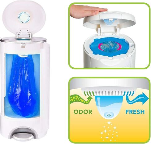 Diaper Pail Refill Bags, Holds 1088 Diapers 34 Bags Fully Compatible with Arm&Hammer Diaper Pail Disposal System, Diaper Pail Snap, Seal and Toss Pail Refill Bags in Saudi Arabia