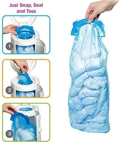 Diaper Pail Refill Bags, Holds 1088 Diapers 34 Bags Fully Compatible with Arm&Hammer Diaper Pail Disposal System, Diaper Pail Snap, Seal and Toss Pail Refill Bags in Saudi Arabia