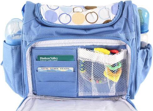 Luvable Friends Geometric Design Diaper Bag, Grey in Kuwait
