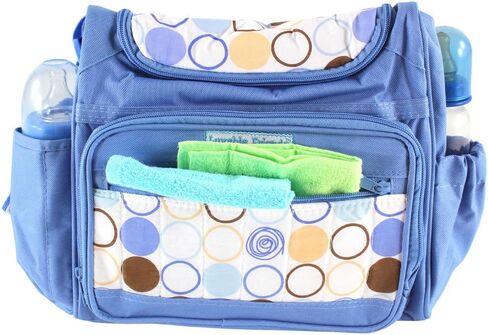 Luvable Friends Geometric Design Diaper Bag, Grey in Kuwait
