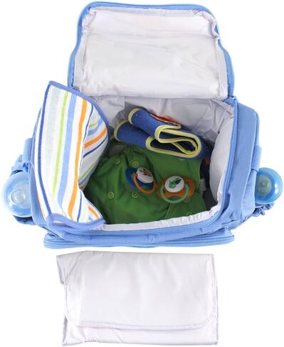 Luvable Friends Geometric Design Diaper Bag, Grey in Kuwait