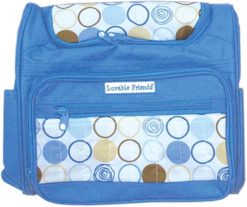 Luvable Friends Geometric Design Diaper Bag, Grey in Kuwait
