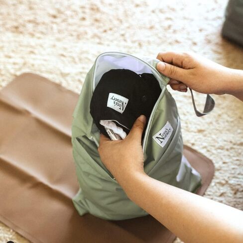 Nora's Nursery Wet Dry Bags with Two Zippered Pockets - Reusable and Washable for Swimming, Travel, Beach, Pool, Daycare, Cloth Diapers, Toiletries, and Wet Swimsuits - 11x15, Garden, 2-Pack in Saudi Arabia