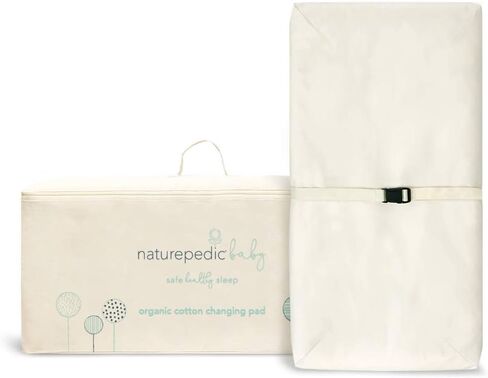 Naturepedic Organic Contoured Changing Pad for Changing Table, Changing Pad Cover Sold Separately, 4-Sided in Saudi Arabia