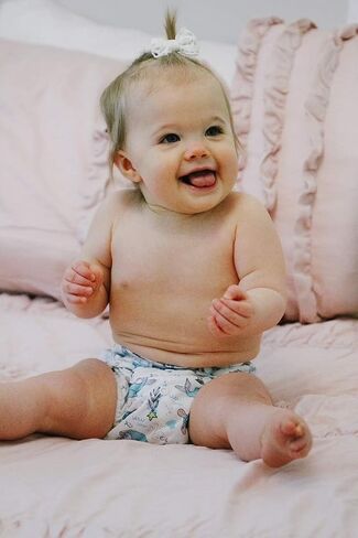 babygoal Cloth Diaper Covers 6 Pack with Wet Bag for Fitted Diapers and Prefolds with Double Gussets, Adjustable and Reusable for Baby Boys and Girls in Saudi Arabia