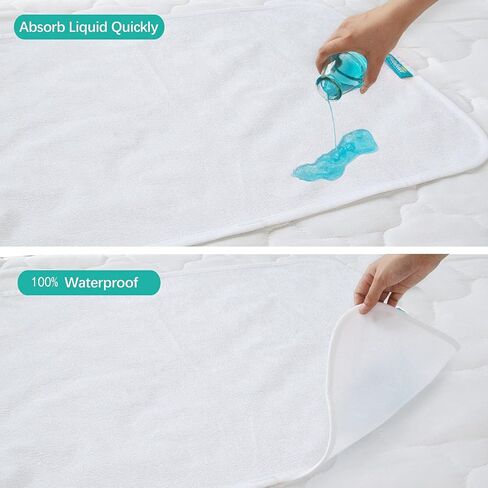 Changing Pad Liners 5-Pack Waterproof, 28"x15", Flannel, Absorbent | White, Flannel Cotton Surface, Waterproof TPU Backing, Absorbent & Quick-Dry, Machine Washable, Fits Standard Changing Pads in Saudi Arabia