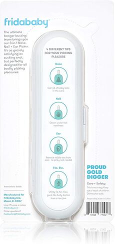 Frida Baby 3-in-1 Nose, Nail + Ear Picker by Frida Baby the Makers of NoseFrida the SnotSucker, Safely Clean Baby's Boogers, Ear Wax & More in Saudi Arabia