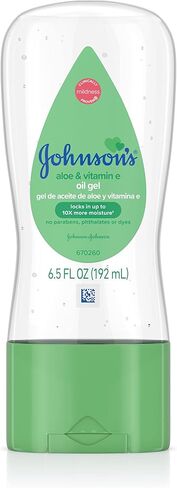 Johnson's Baby Oil Gel with Aloe Vera & Vitamin E, Hypoallergenic Baby Skin Care, 6.5 fl. oz in Kuwait