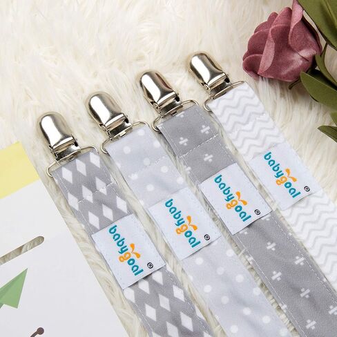 babygoal Baby White Black Pacifier Clips, 3 Pack Pacifier Holder Clips for Boys and Girls Fits for Most Pacifiers and Binkies MP01 in Saudi Arabia