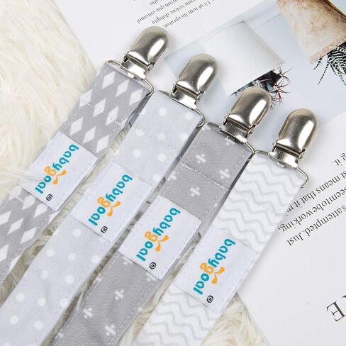 babygoal Baby White Black Pacifier Clips, 3 Pack Pacifier Holder Clips for Boys and Girls Fits for Most Pacifiers and Binkies MP01 in Saudi Arabia
