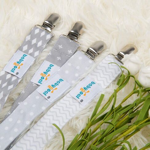 babygoal Baby White Black Pacifier Clips, 3 Pack Pacifier Holder Clips for Boys and Girls Fits for Most Pacifiers and Binkies MP01 in Saudi Arabia