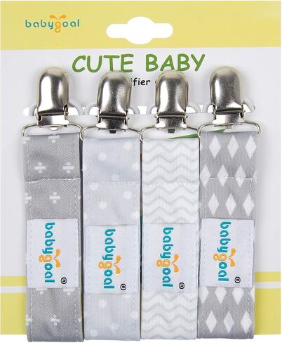 babygoal Baby White Black Pacifier Clips, 3 Pack Pacifier Holder Clips for Boys and Girls Fits for Most Pacifiers and Binkies MP01 in Saudi Arabia