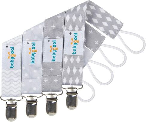 babygoal Baby White Black Pacifier Clips, 3 Pack Pacifier Holder Clips for Boys and Girls Fits for Most Pacifiers and Binkies MP01 in Saudi Arabia