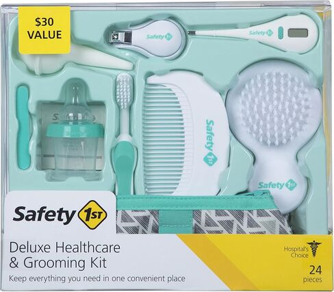 Safety 1st Deluxe Baby Healthcare and Grooming Kit, Arctic Blue, Newborn Baby Essentials, One Size, 25 Pieces in Kuwait