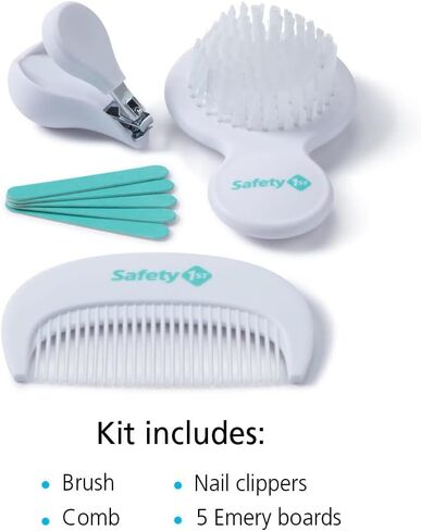 Safety 1st Deluxe Baby Healthcare and Grooming Kit, Arctic Blue, Newborn Baby Essentials, One Size, 25 Pieces in Kuwait